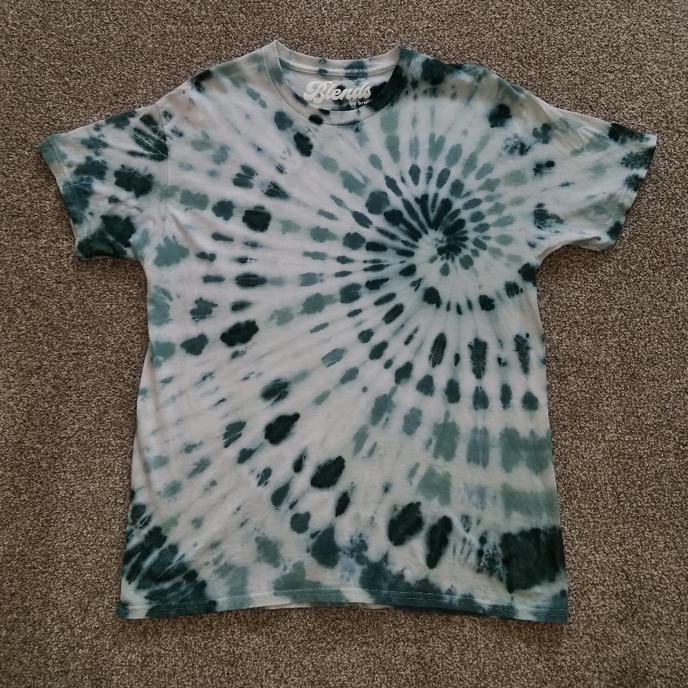 Tie Dye Spiral T-Shirt | Unisex | Green | Large